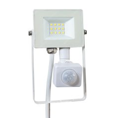   LED reflektor 10W mozgásérzékelővel MelegFehér 3000 Kelvin, 1200lumen,  IP65  2 év garancia