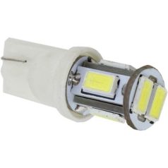   LED autós égő első index v. helyzetjelző  1W/ 6 led,  50 Lumen sárga T10  2 év garancia