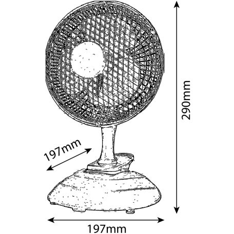 Asztali  ventillátor 17 W hordozható fehér 2 év /Entac