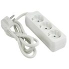 Elosztó 3-as 3m 3x1,5mm2 vezetékkel Fehér