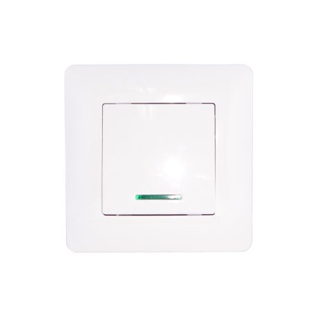 ECOMAX 1-es alternatív zöld jelzőfényes kapcsoló Fehér