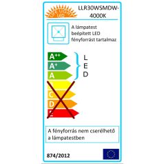   LED reflektor 30W KözépFehér 4000K 3300lumen IP65 2 év garancia