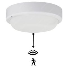   LED ufo lámpa 18W kör Középfehér mikrohullámú érzékelővel  2000 lumen IP54  2év garancia