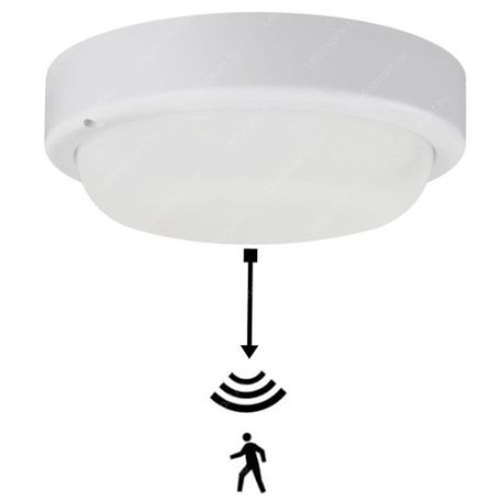 LED ufo lámpa 18W kör Középfehér mikrohullámú érzékelővel  2000 lumen IP54  2év garancia