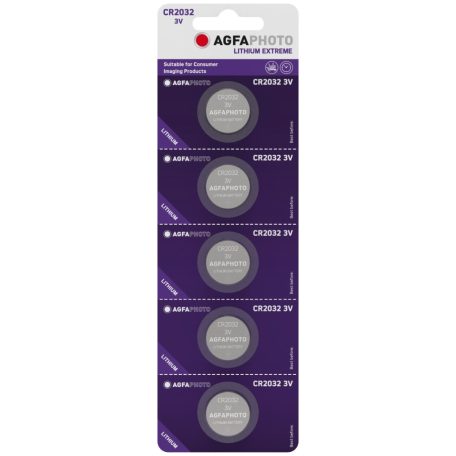 AgfaPhoto/Maxell/Energizer elem CR2032 5db/csomag