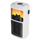 FKH 401 hordozható elektromos mini kerámia fűtőtest, 400W, elektronikus termosztát, lángeffekt, fehér