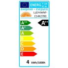 LED gyertya égő 4W E14 MelegFehér/2700K, 350lumen 3év garancia