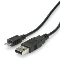 Micro USB-B töltőkábel 1m Fekete (USB-A/USB-B)