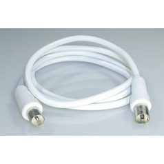   Koax szett / dugó + aljzat, dupla árnyékolás 2,5m RF3 Fehér