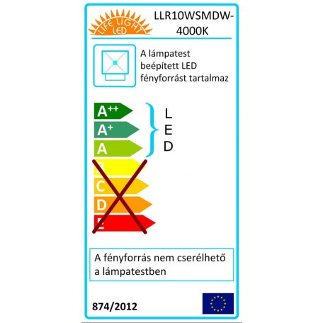 LED reflektor 10W KözépFehér 4000Kelvin 1050 lumen, IP65 2 év garancia