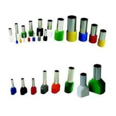 Szigetelt ikerérvéghüvely E90 l 2x1mm Piros