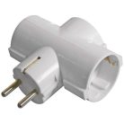 Elosztó 3as aljzat / T Dugó földelt Fehér