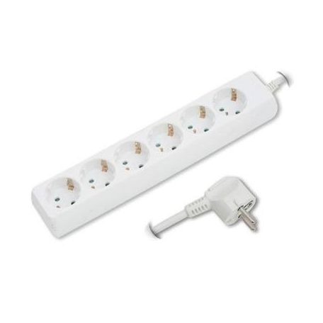 Elosztó 6-os 5m 3x1,5mm2 vezetékkel Fehér