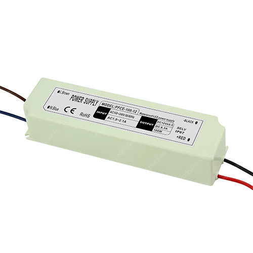  LED trafó 12V IP67 150W, 12,5 A, fémházas, vizálló 2 év garancia akciós termékkép 1