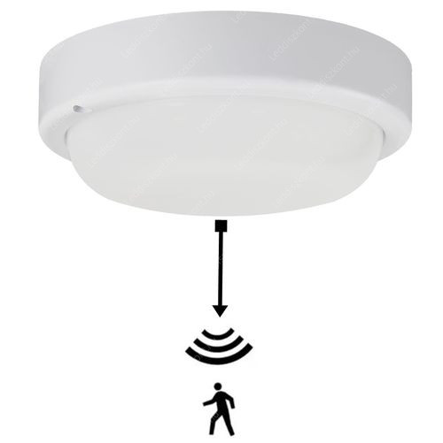 LED ufo lámpa 18W kör Középfehér mikrohullámú érzékelővel 2000 lumen IP54 2év garancia akciós termékkép 1