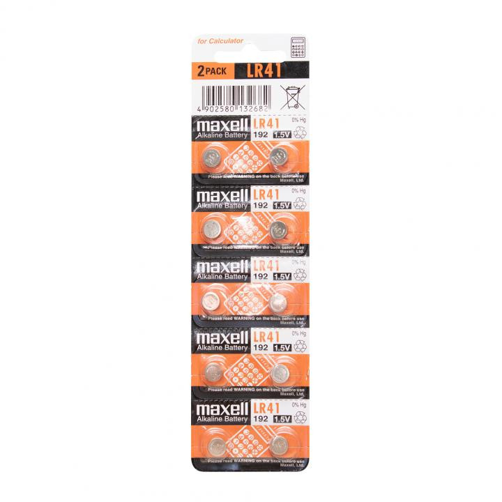  Maxell LR41 gombelem, alkáli, LR41, 1,5V, 10db/csomag akciós termékkép 1